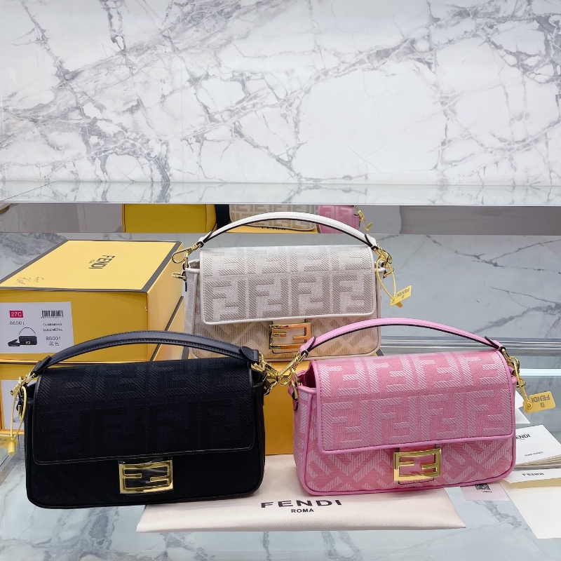 Original 2023 New (With Box) Fendi Vintage Baguette Bag Women's Handbag Fashion Casual Shoulder Bag 