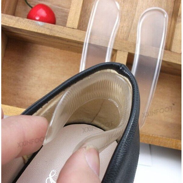 1 Pasang Silicone Heel Grip Liner Sepatu Insole Pad Insert Perawatan Kaki Protector Anti-wear Anti-dropping