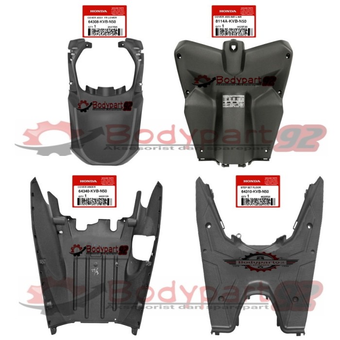 Cover Body Kasar Vario Techno 110 Lama Karbu Original Ahm