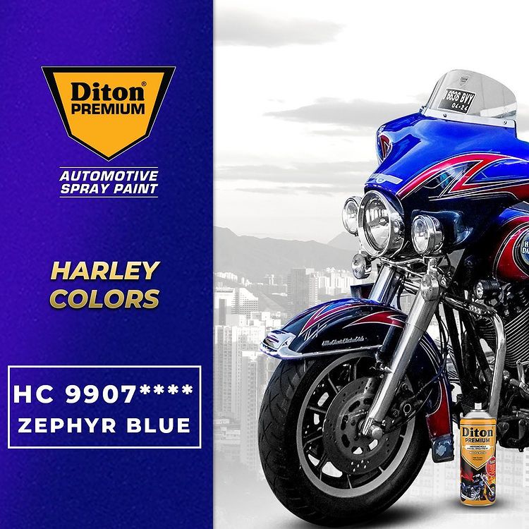 Pilok Pilox Cat Semprot DITON PREMIUM Harley Colors - Zephyr Blue HC 9907**** (400cc)