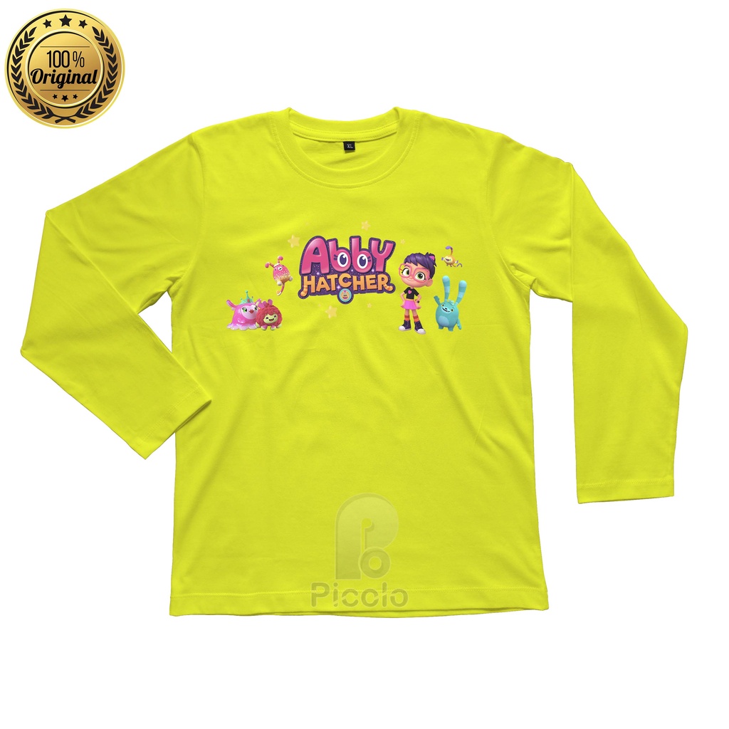 (FREE NAMA) BAJU KAOS ATASAN LENGAN PANJANG ANAK MOTIF ABBY HATCHER