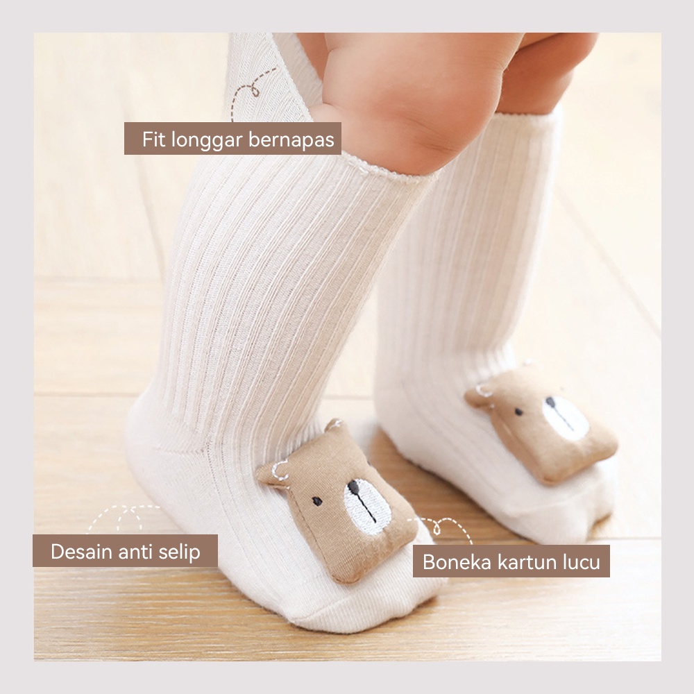 Lakhu Kaos Kaki Bayi Boneka Karakter 3D Sepatu Bayi Lucu Anti Slip