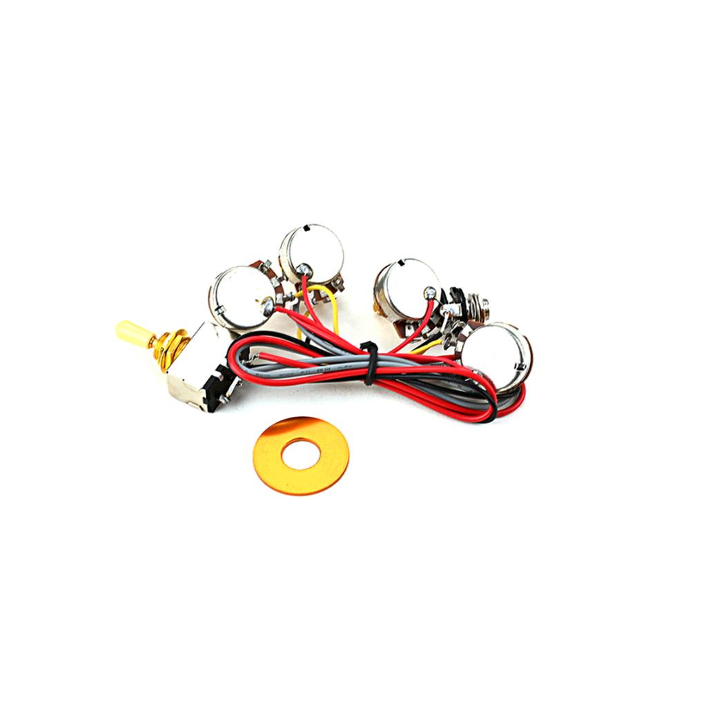 Huit Switch Electric Guitar Wiring Harness Kit Untuk Gitar Toggle Repairing Tools Fitting Pengganti Instrumen A500k