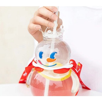 Botol Minum Mixue Sedotan Original Dengan Tali Panjang 700 ML