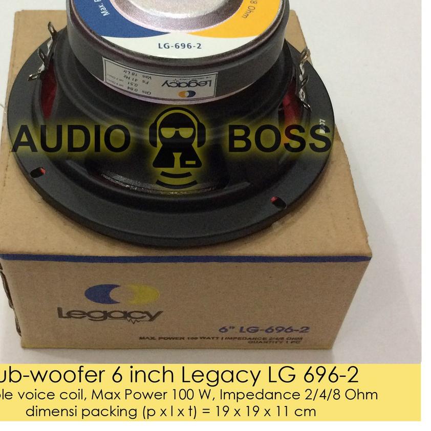 ℗ Speaker Subwoofer 6 inch Legacy LG 696-2 / Subwoofer 6" Legacy LG 696-2 Legacy LG 696 ֍
