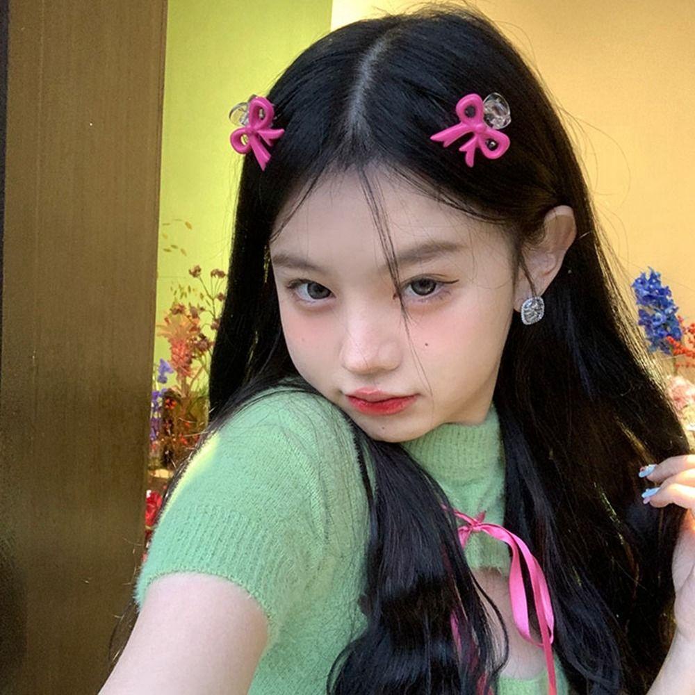 Needway Jepit Rambut Lucu Imut Manis Mini Y2K Gadis Hair Clip Bow Gaya Korea Hiasan Kepala