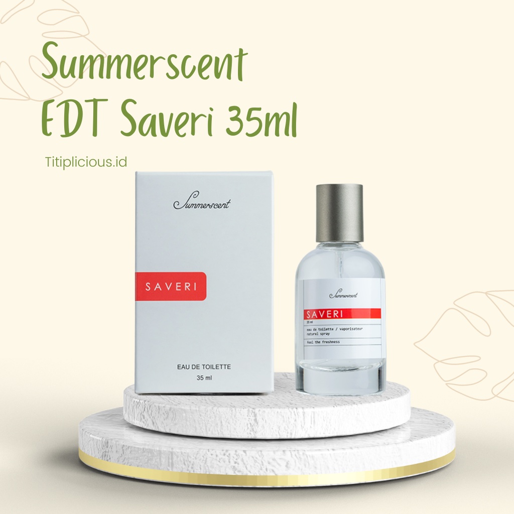 Summerscent Saveri Parfum Parfume Farfum Pria Wanita Cewek Cowok Halal Tahan Lama Non Alkohol 100% Original 35ml