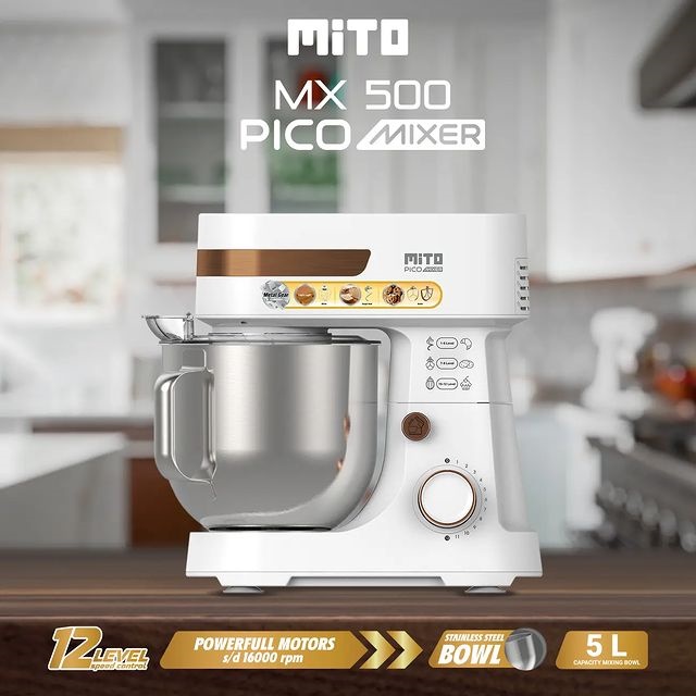 Mixer Mito MX500 Kapasitas 5 Liter Pengaduk adonan kue roti