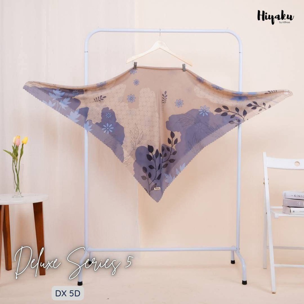Hiyaku by Alfina Jilbab Segi Empat Deluxe Series 5 Scraf Motif Terbaru Hijab Murah Voal Premium