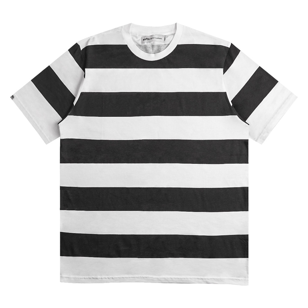 Xofty Adore Stripe Tees Black