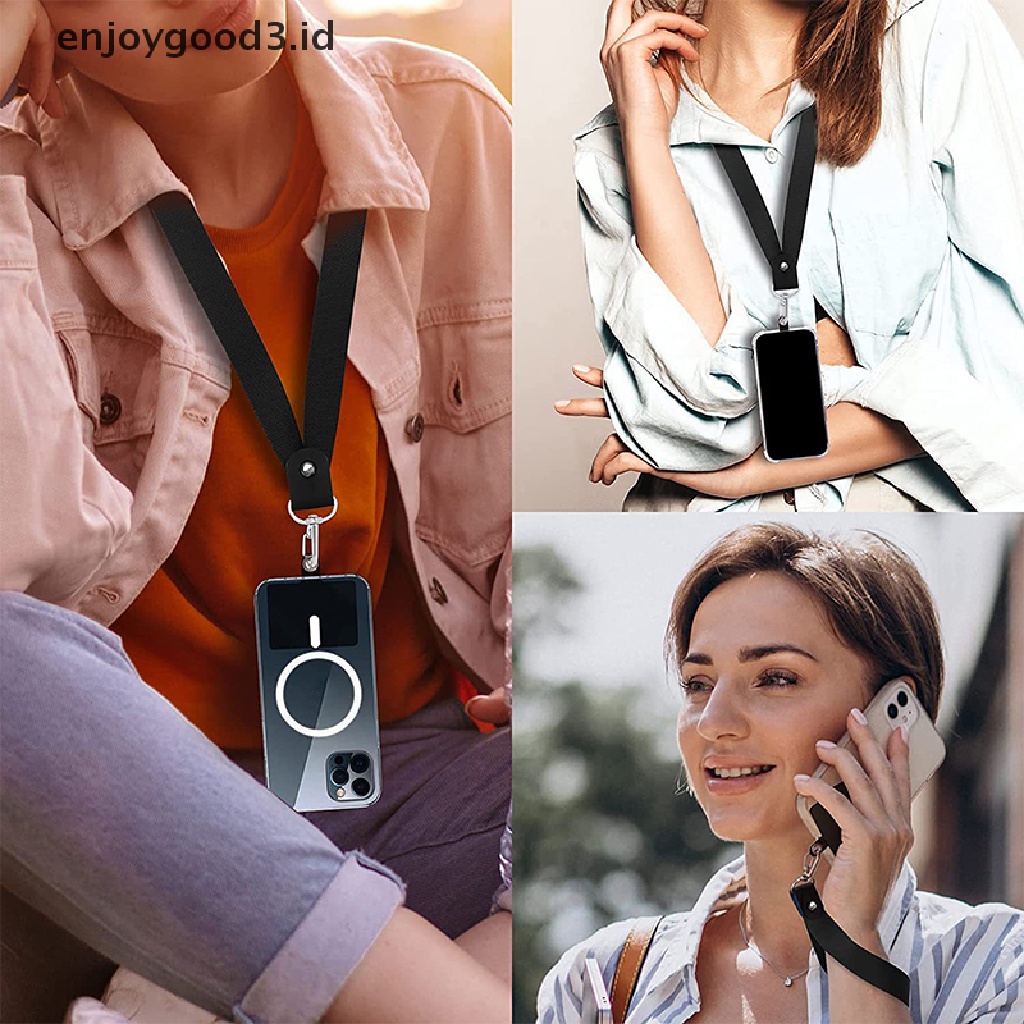 【 Rready Stock 】 2Pcs Universal Mobile Phone Lanyard Patch Without Lanyard Clip Tether Tab （ ID ）