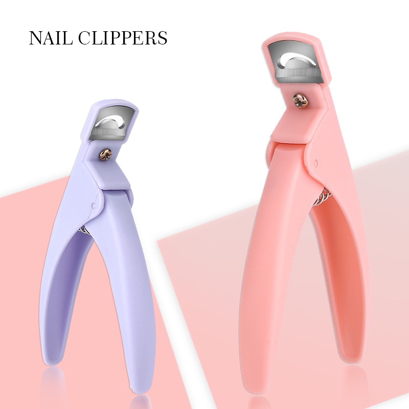 Gunting Kuku U-shaped French Fake Nail Tips Cutter Stainless Steel Kepala Gunting Kuku Manicure Cutter 1pc