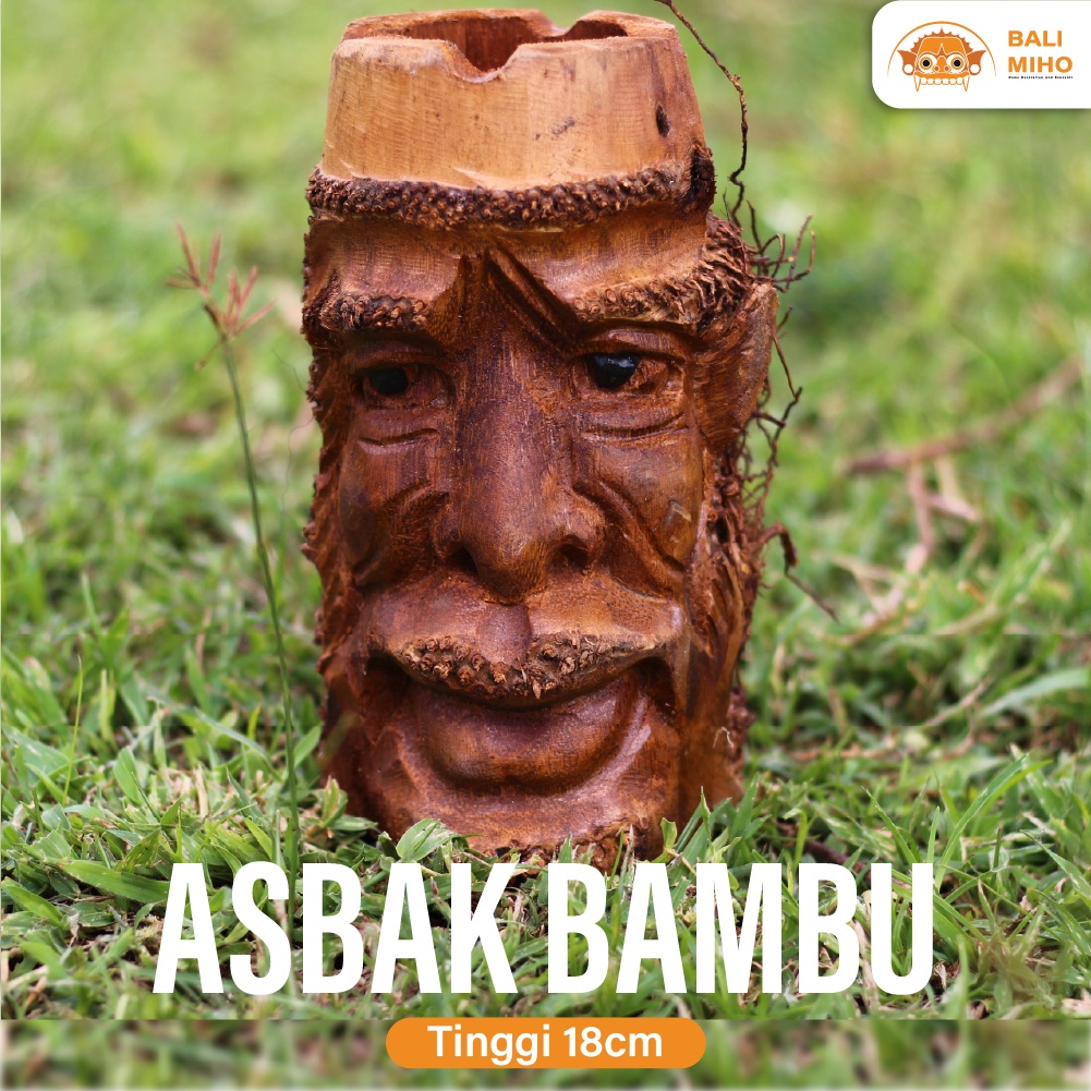 Asbak Bambu - Asbak Akar bambu - Asbak Wajah orang - Asbak unik - Bali ashtray - Asbak bali - Asbak 