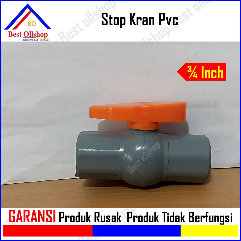 Ballvalve PVC 3/4&quot; Inch / Ball Valve Stop Kran Plastik Stop Kran Ball Valve 1/2&quot; Inch Pvc Ballvalve Stop Keran