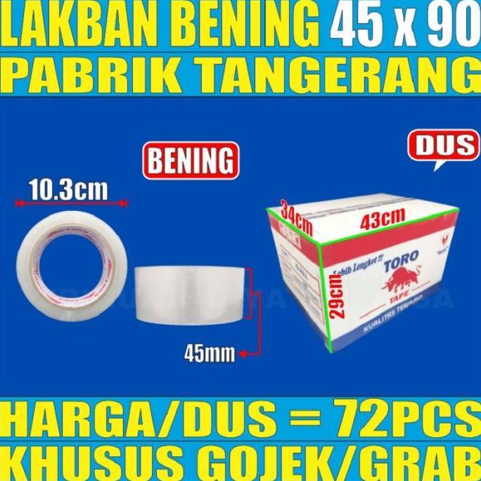 

Lakban Bening / Cokelat 45mm x 90yard Per Dus Murah