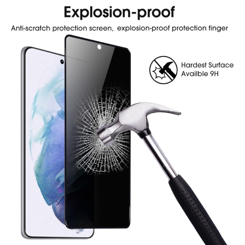 Film Pelindung Layar Privasi Full Cover Pelindung Tempered Glass Anti spy Tahan Gores Untuk Samsung Galaxy S23 Plus