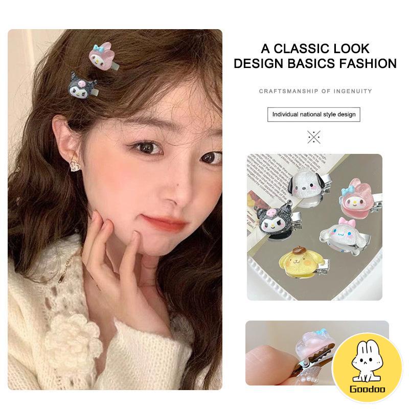 Klip Duckbill Gadis Lucu Musim Panas Jepit Rambut Mini Glitter Manis Hiasan Kepala Kartun Serbaguna -Doo