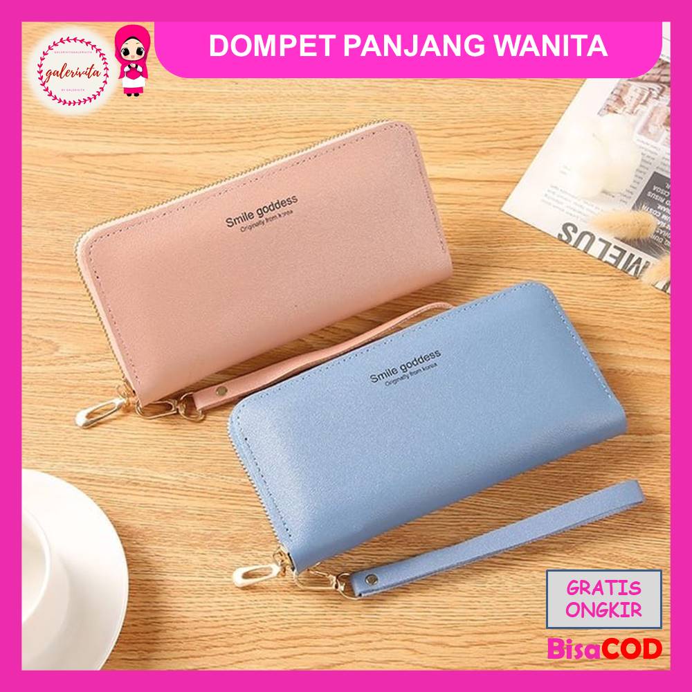 Dompet Panjang Wanita Import Murah / Dompet Wanita Panjang+Tali01