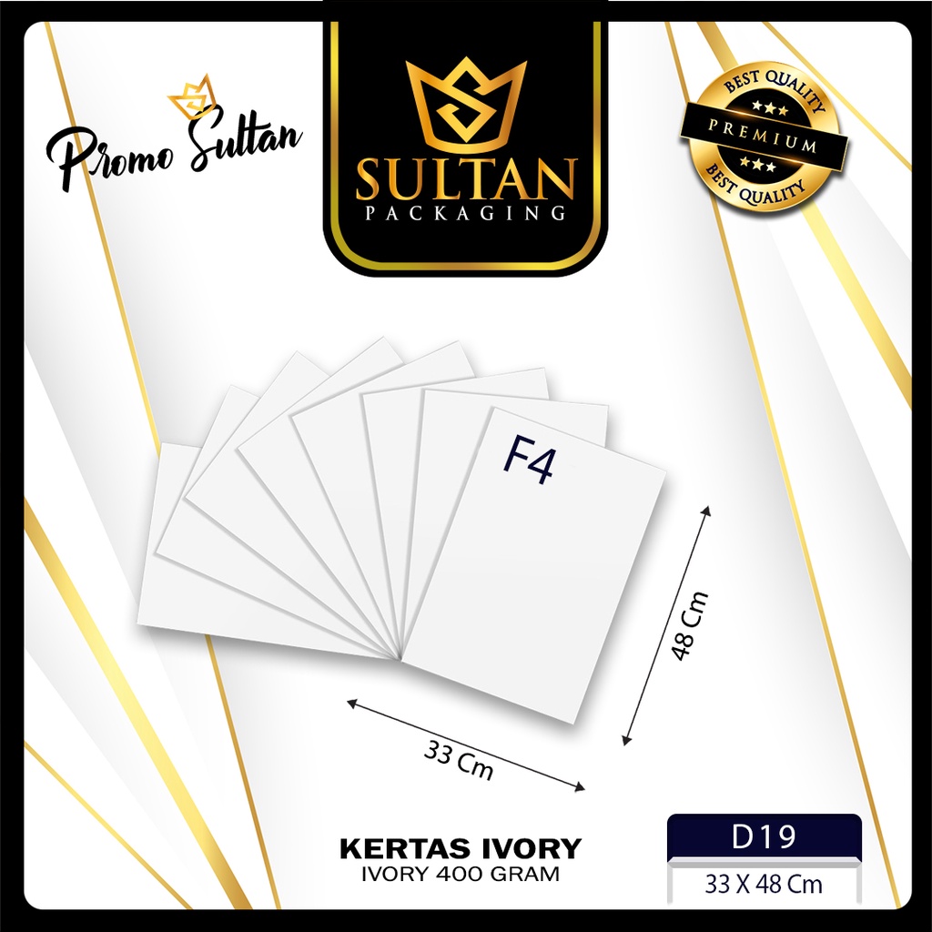

Kertas Ivory - Kertas Putih Polos Ivory 400 gram isi 50 pcs - D19