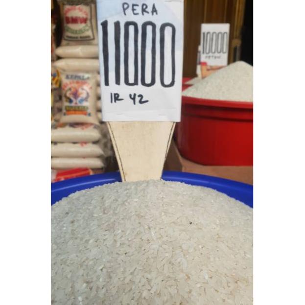 

Di⚡kon !! BERAS PERA IR42 pamanukan Mercy ( Untuk nasi goreng , lontong , ketupat , padang ) 1 LITER / 1kg