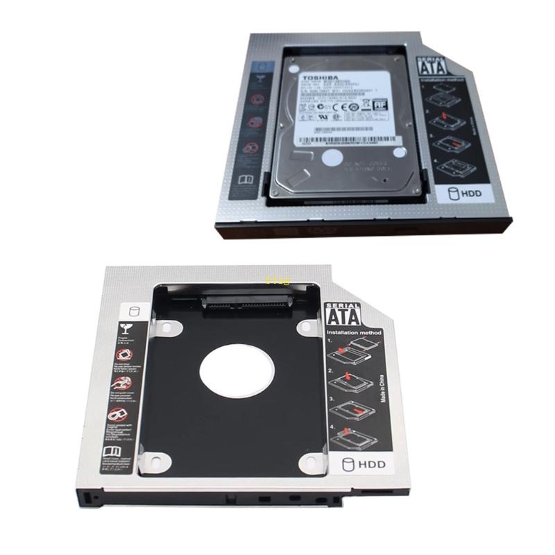 Btsg 9.0/9.5/12.7mm HDD Caddy 2nd SSD Bracket Aluminium Universal SATA3.0 2.5 &quot;SSD Ke HDD Enclosure Case Untuk Laptop