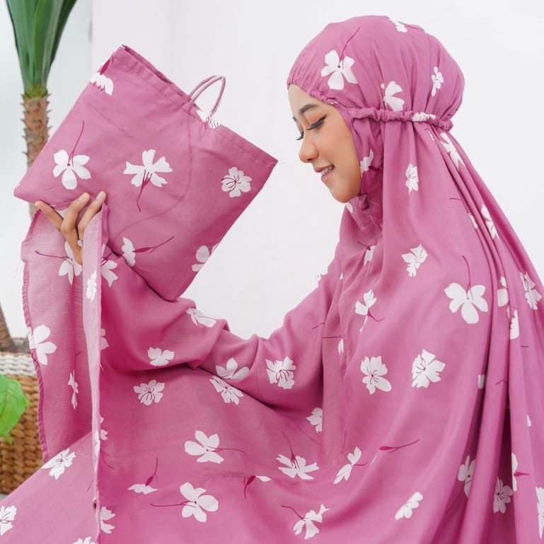 MUKENA SYAHIRA- Mukena Wanita Dewasa Syahira Bahan Katun Rayon Premium Fit To XL LD 105Cm Muat BB 70