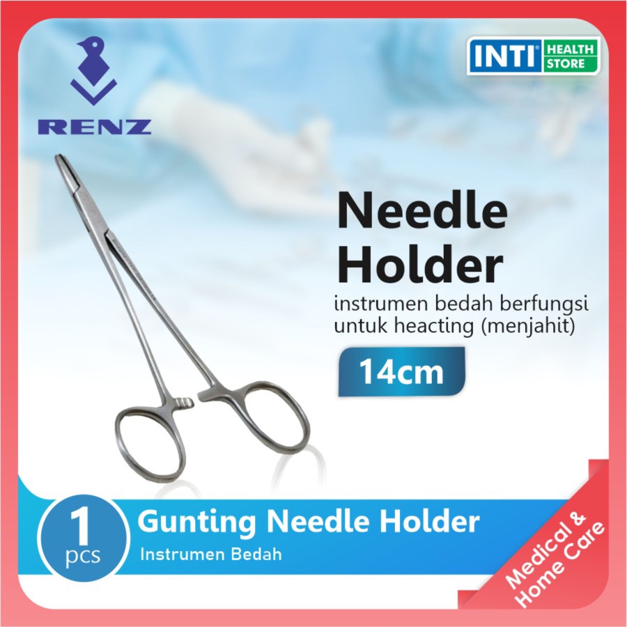 Renz | Needle Holder | Instrumen Bedah | Gunting Needle Holder - 14CM