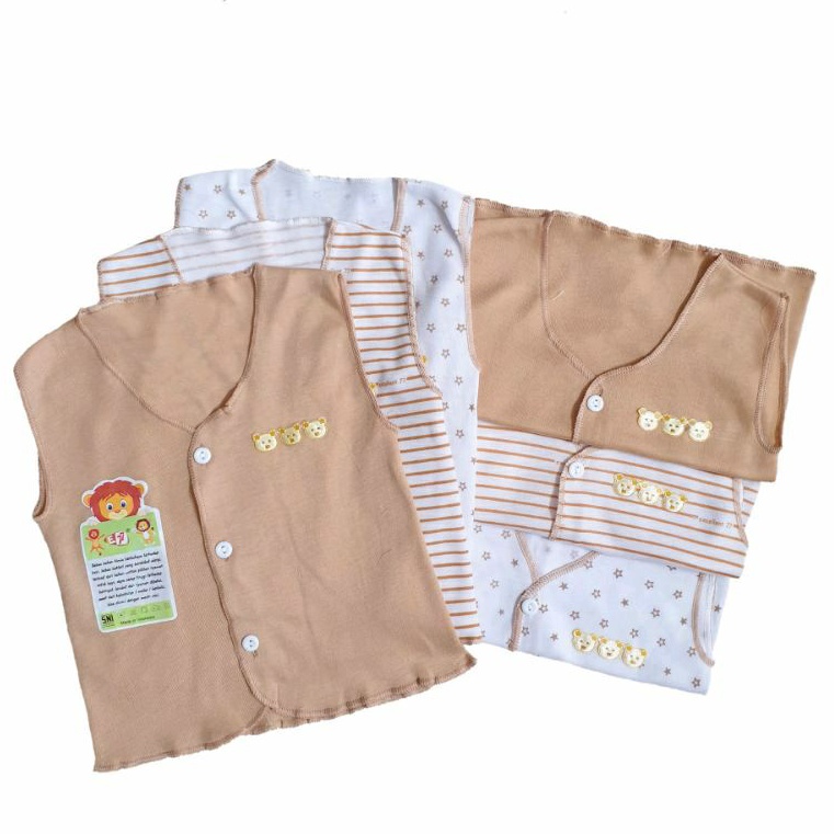 (6 Pcs) Baju Bayi Kensi Newborn E77 0-6 Bulan SNI Excellent 77 | Baju Bayi Baru Lahir Lengan Buntung