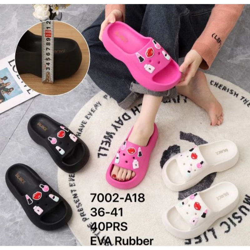 36-42 Sandal Fuji Viral Sandal Fuji Jibbidz Sandal Wanita Kekinian Sandal Fuji Korea Sandal Fuji Wan