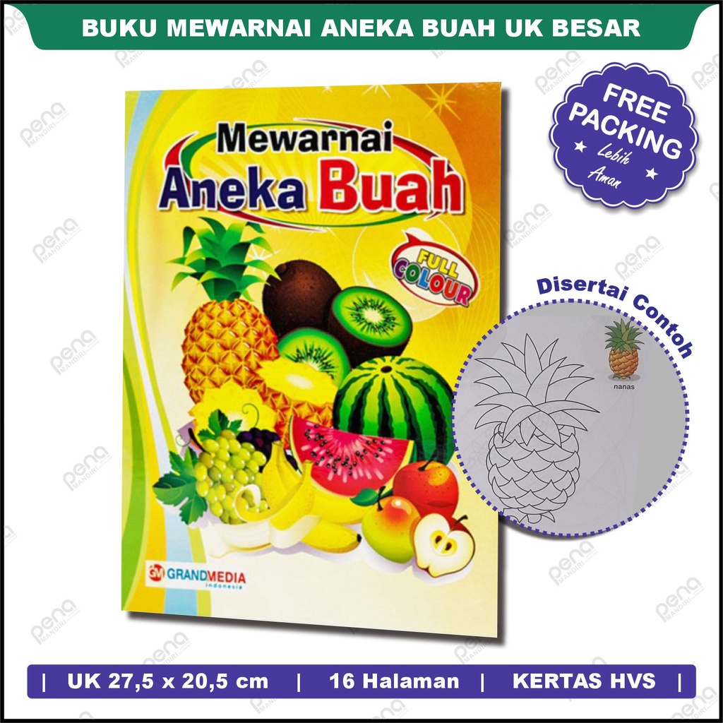 Edukasi Anak PAUD TK Mewarnai Buah