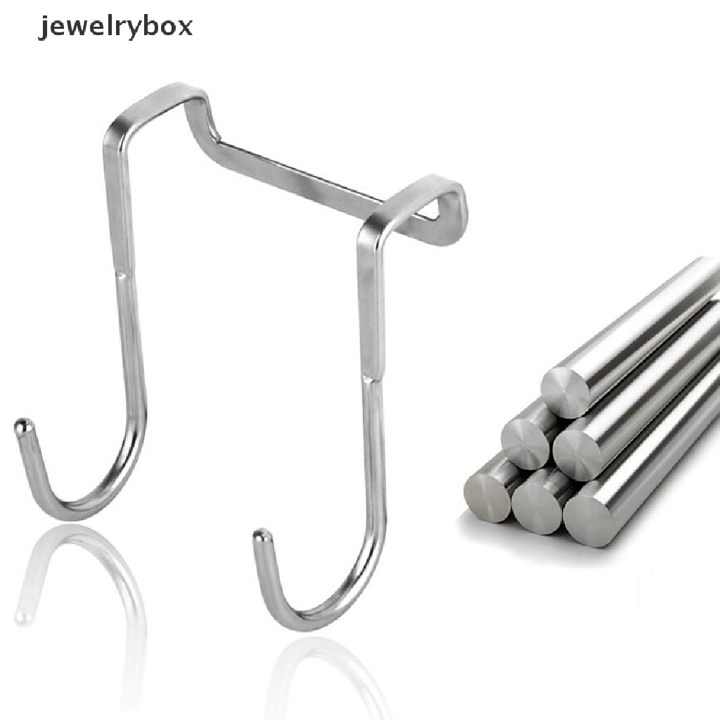 [jewelrybox] Stainless Steel Over Door Double Hooks S-type Cabinet Gantungan Pintu Belakang Coat Hook Butik