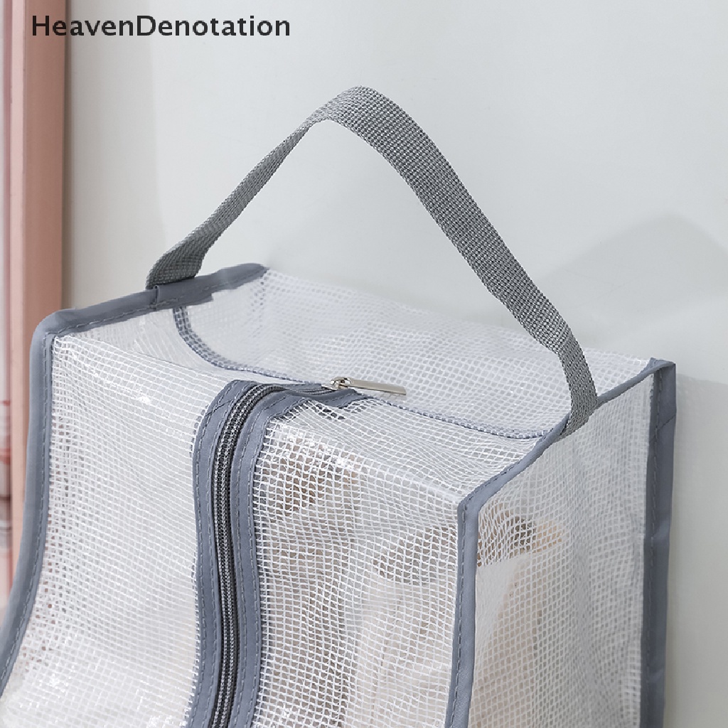 [HeavenDenotation] Boot Storage Bag Tahan Air Debu Transparan Sepatu Perlindungan Tas Resleting Portable Boots Saku Rumah Tangga Penyimpanan Perjalanan HDV
