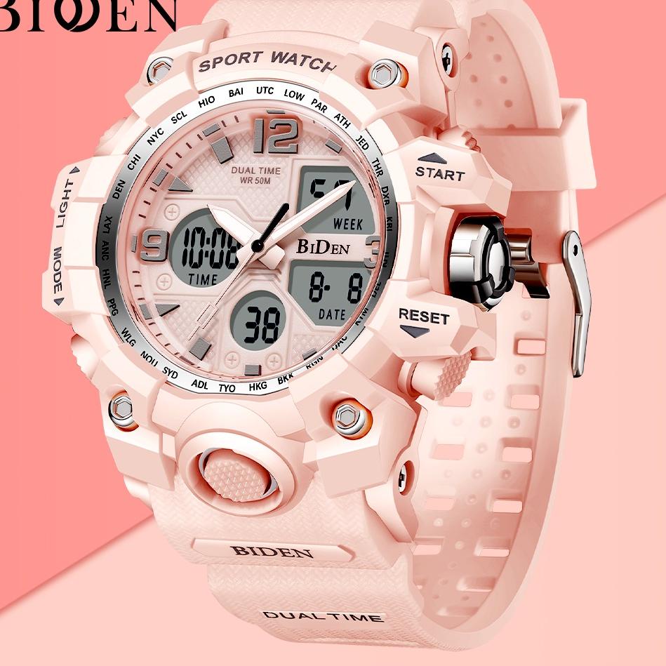 PALING DIMINATI BIDEN Jam Tangan Wanita Original Anti Air Multifungsi Olahraga Digital Analog Tali S