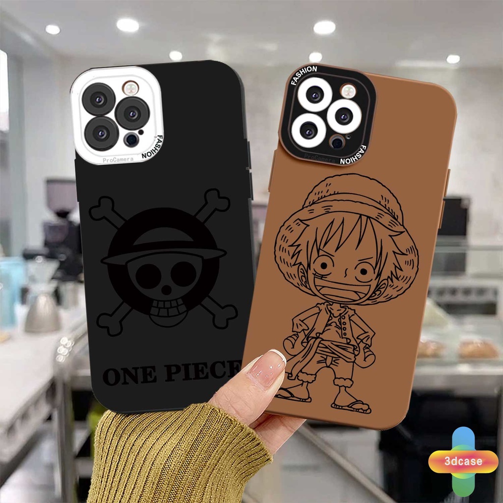 Compatible For Case IPhone 11 12 13 PRO MAX 6 7 6S 8 Plus X XR XS MAX Se 2020 6SPlus 7Plus 6Plus 8Plus XSMAX Cartoon One Piece Pattern Straight Cube Case