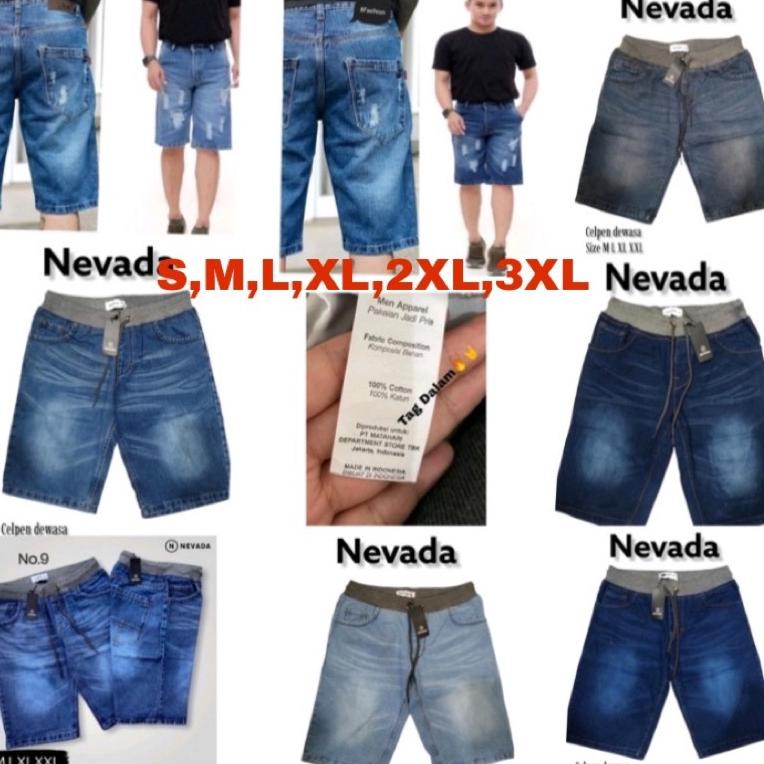 BOOMING CELANA PENDEK NEVADA PRIA JEANS RIB CHINOS / WOVEN NEVADA