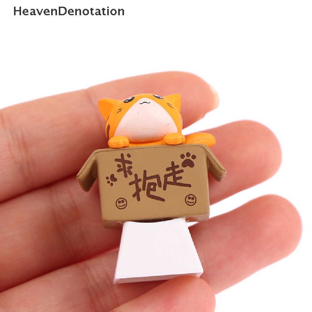 [HeavenDenotation] 1pc Tombol Keyboard Kucing Kartun Tiga Dimensi Lucu Anime Mekanik Keycaps HDV