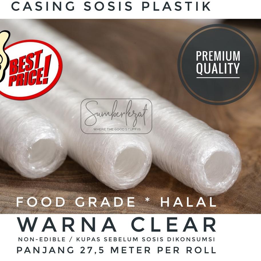 

BiG PROMO 18 mm Clear - Casing Selongsong Sosis Plastik Polyamide Food Grade Halal Terpercaya,..