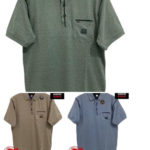 ☎ Kaos Kerah Fashion Pria CRS 91/ HUGO CLASS Original Misty Bintik Polos Kombinasi DROPPEP M-XXL (Ka