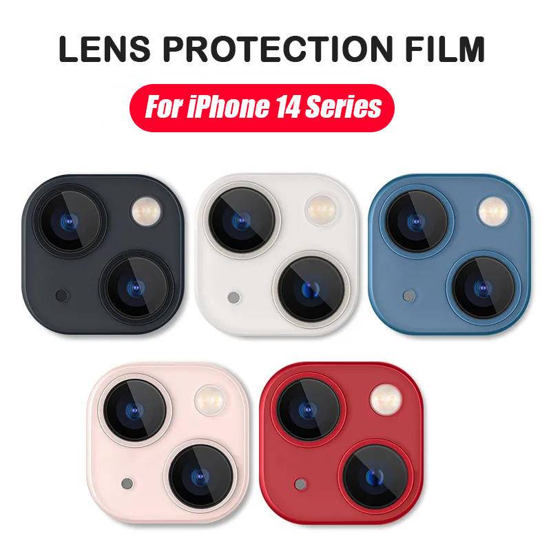 Full Cover Colorful Pelindung Lensa Kamera Untuk iPhone 14 Pro Max Plus Tempered Glass Untuk iPhone 14 14pro 14promax 14plus Lens Protector