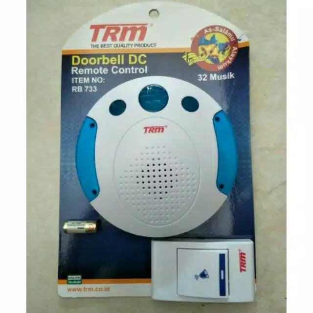 Bel Rumah Bel Rumah Assalamualaikum Wireless Baterai(A9W8) Bel Pintu Rumah Tahan Air Nirkabel Bel Pi