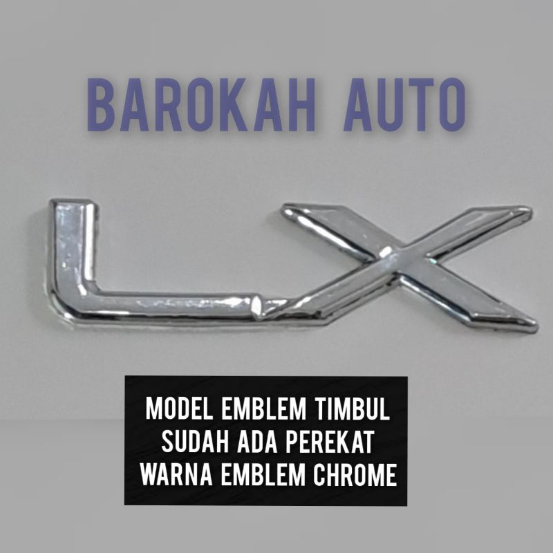 logo mobil emblem LX untuk kijang kapsul