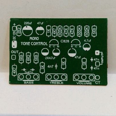 pcb tone control mono 2 trnstitor