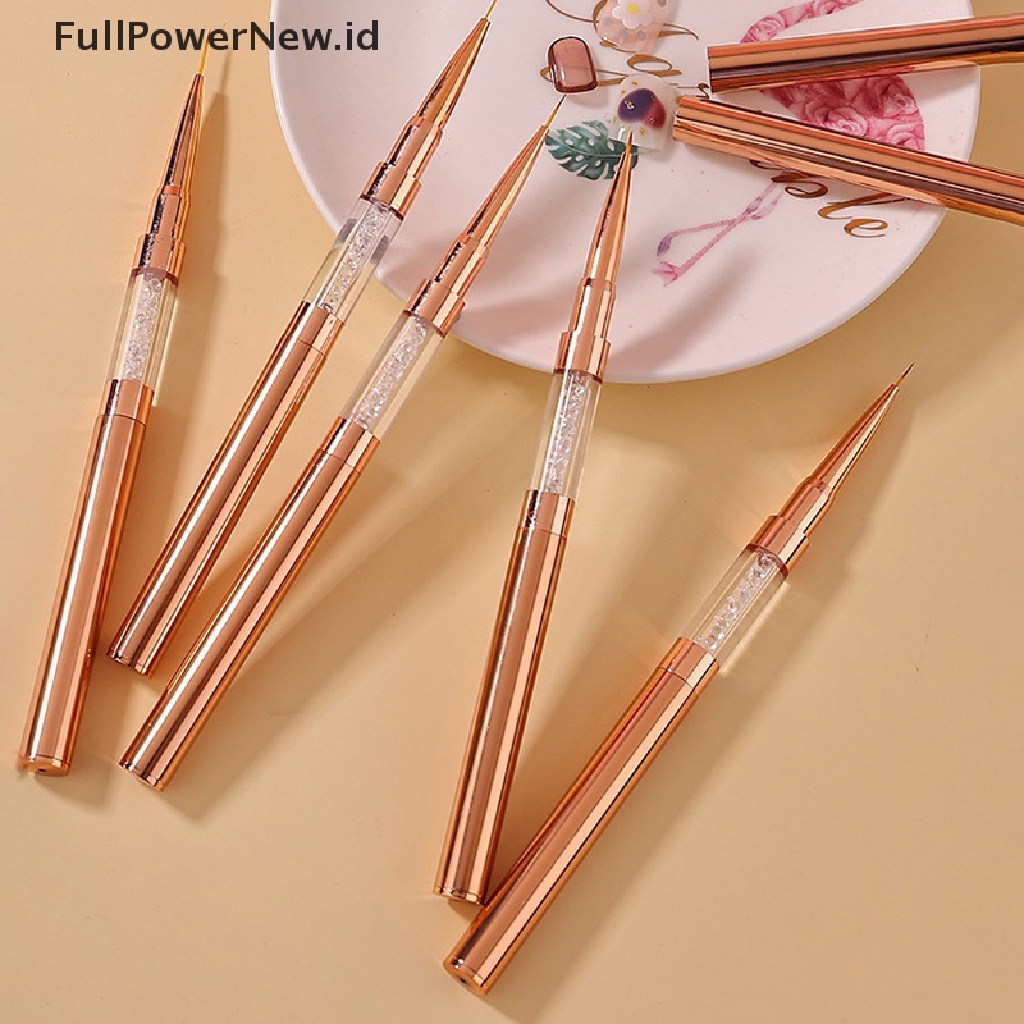 Power 1Pcs Double Head Nail Art Liner Brush Paing Pen UV Gel Brushes Menggambar ID