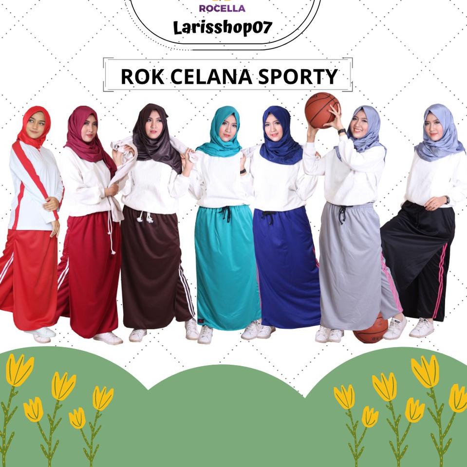 ➳ Pakaian Olahraga Muslimah | Celana Olahraga Muslimah | Training Senam | Rok Celana  SPORTY ℗
