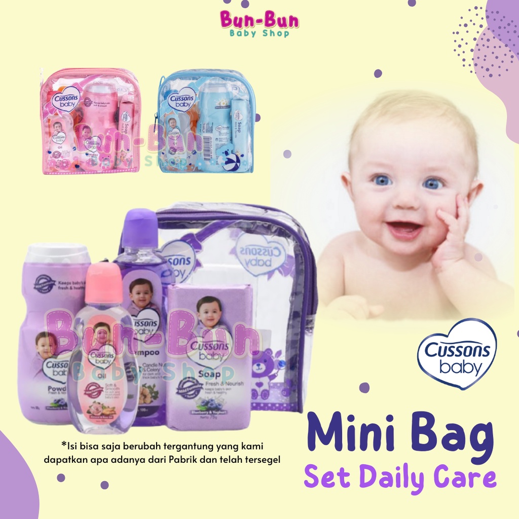CUSSONS Gift Mini Bag Daily Care Set Perawatan Perlengkapan Bayi Baru Lahir Mandi Baby Newborn Murah