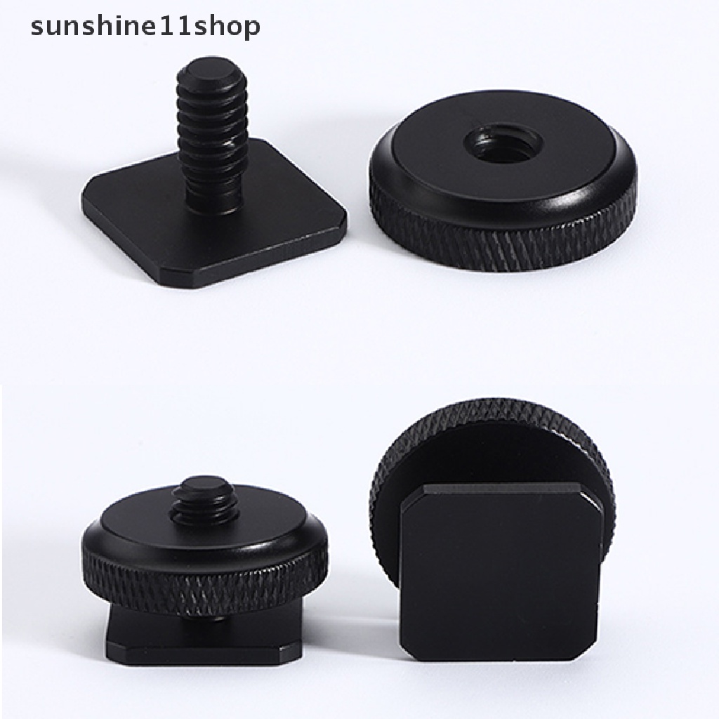 Sho Profesional1Per4 &quot;3Per8&quot; Mur Tripod Mount Sekrup Hitam Ke Flash Hot Shoe Adapter Stand Untuk Kamera Studio Aksesori N