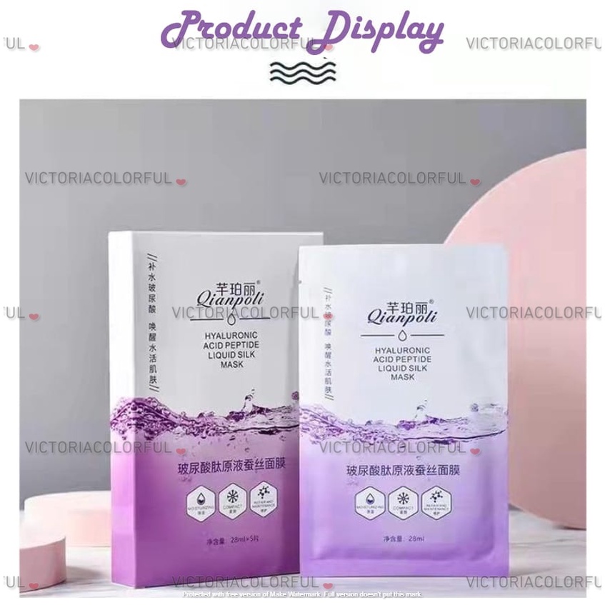 Qianpoli~Mask Hydrating Hyaluronic Acid Awakens Water(masker sutra)