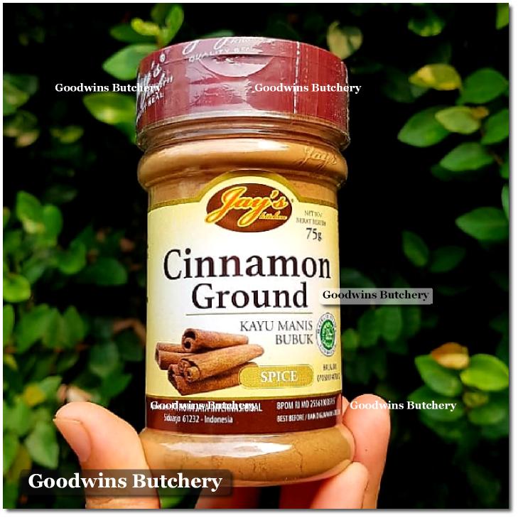

Jay's spices CINNAMON GROUND kayu manis bubuk Jays 75g