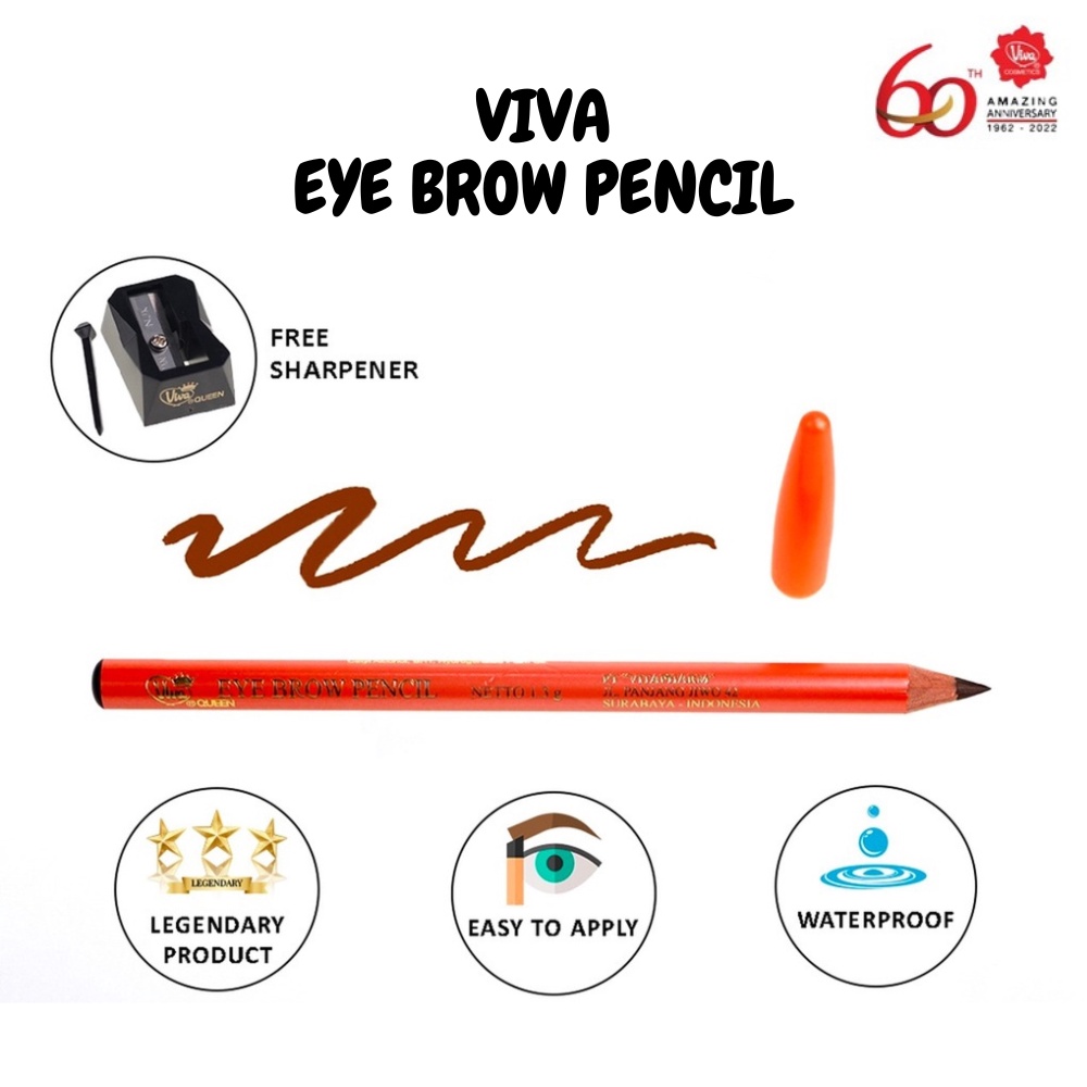 VIVA QUEEN EYE BROW PENCIL LIMITED EDITION + RAUTAN HIGH QUALITY PENSIL ALIS