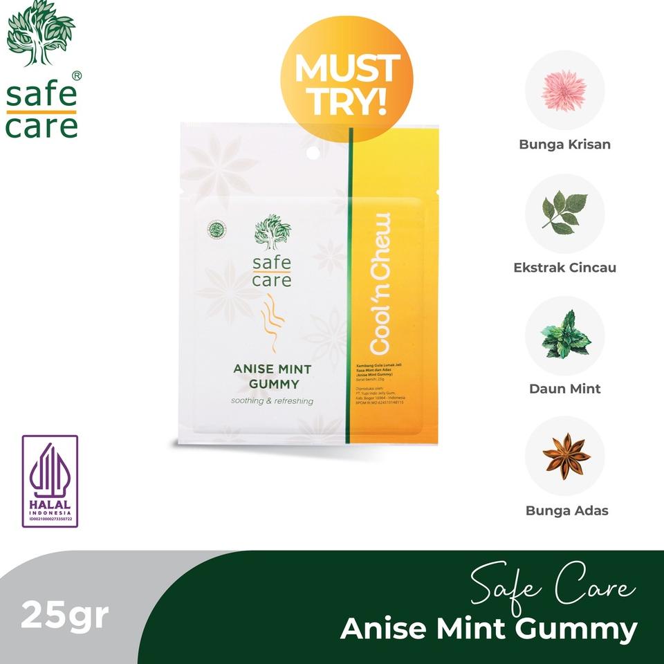 

G95 Safe Care Anise Mint Gummy - Permen Jelly TERBARU ✦